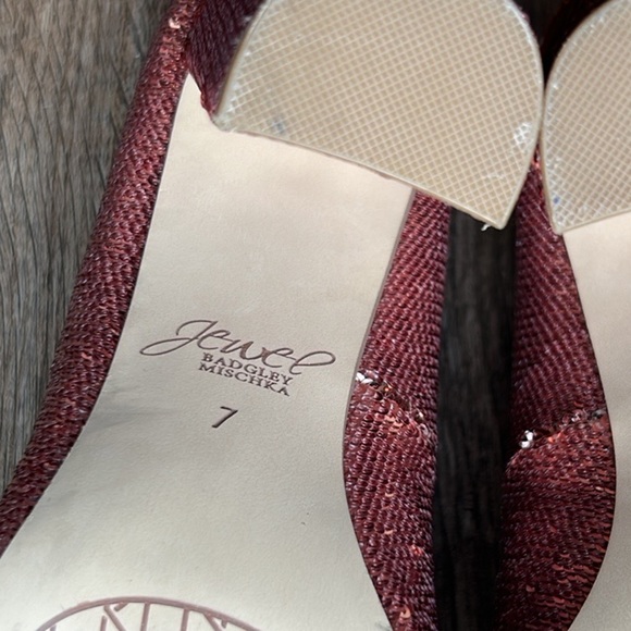 Badgley Mischka Pink Sparkle Block Heels - Picture 9 of 9